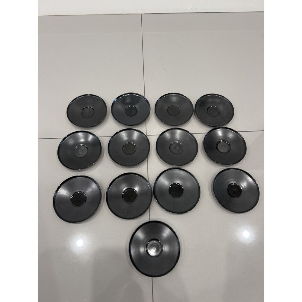 Tapio Wirkkala Rosenthal Germany Studio-Linie: Porcelain noire, Saucer set of 13